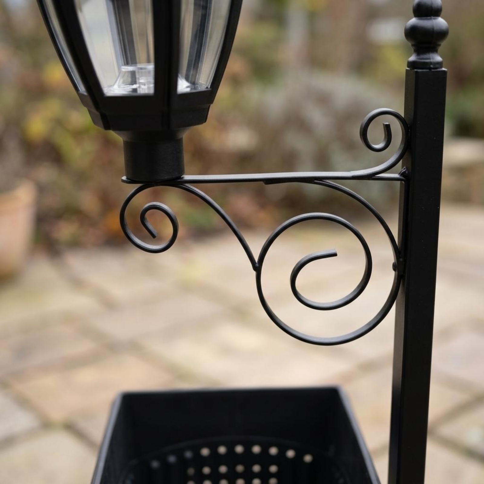 Lighting Decoration Outdoor - Solar Flower Pot Light Wrought Iron