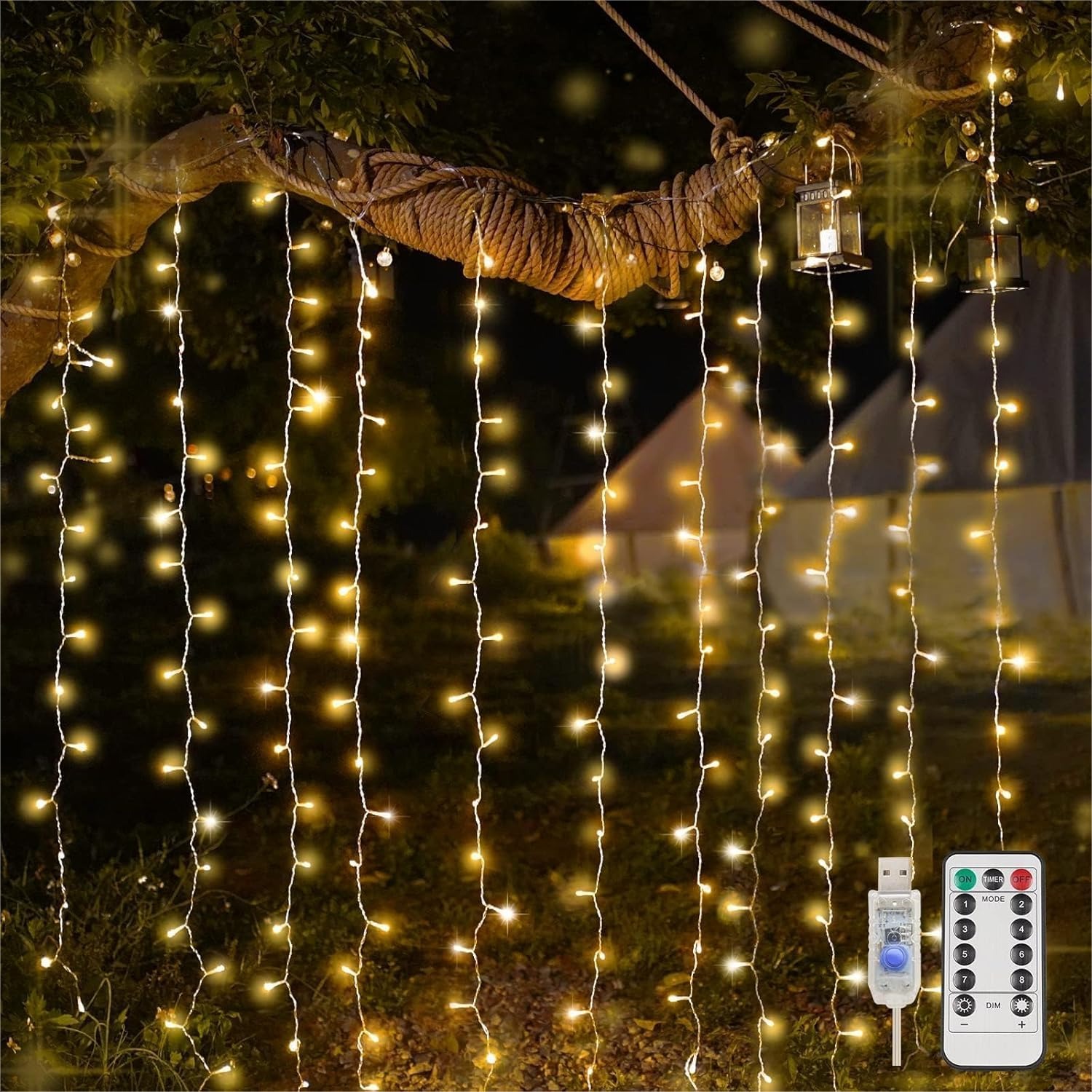 Fairy Light Curtain - Curtain Lights For Bedroom 200 Led