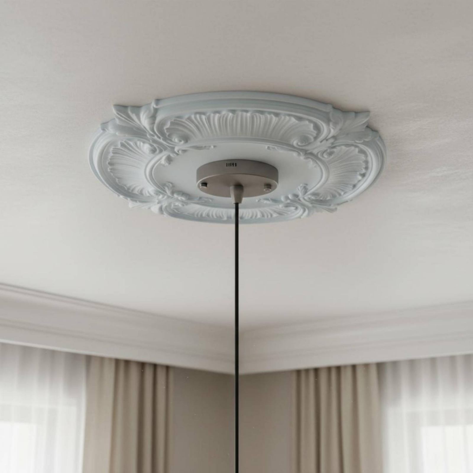 Decor Lighting & Decor Fires - Round PU Ceiling Medallion Scroll Decorative