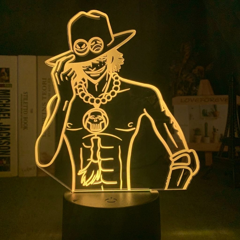 Up Lighting Decor - One Piece Ace Anime Cartoon Cute