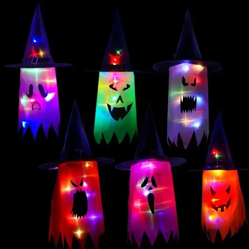Decor Lighting & Decor Fires - 1PC Halloween Witch Hat Colorful Light