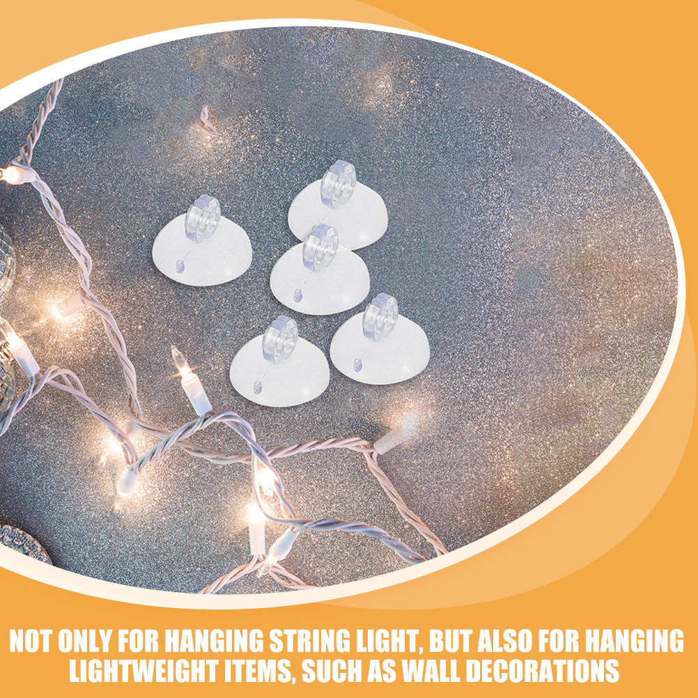 Garage Lighting Decor - 400Pcs Outdoor String Light Hooks Suction