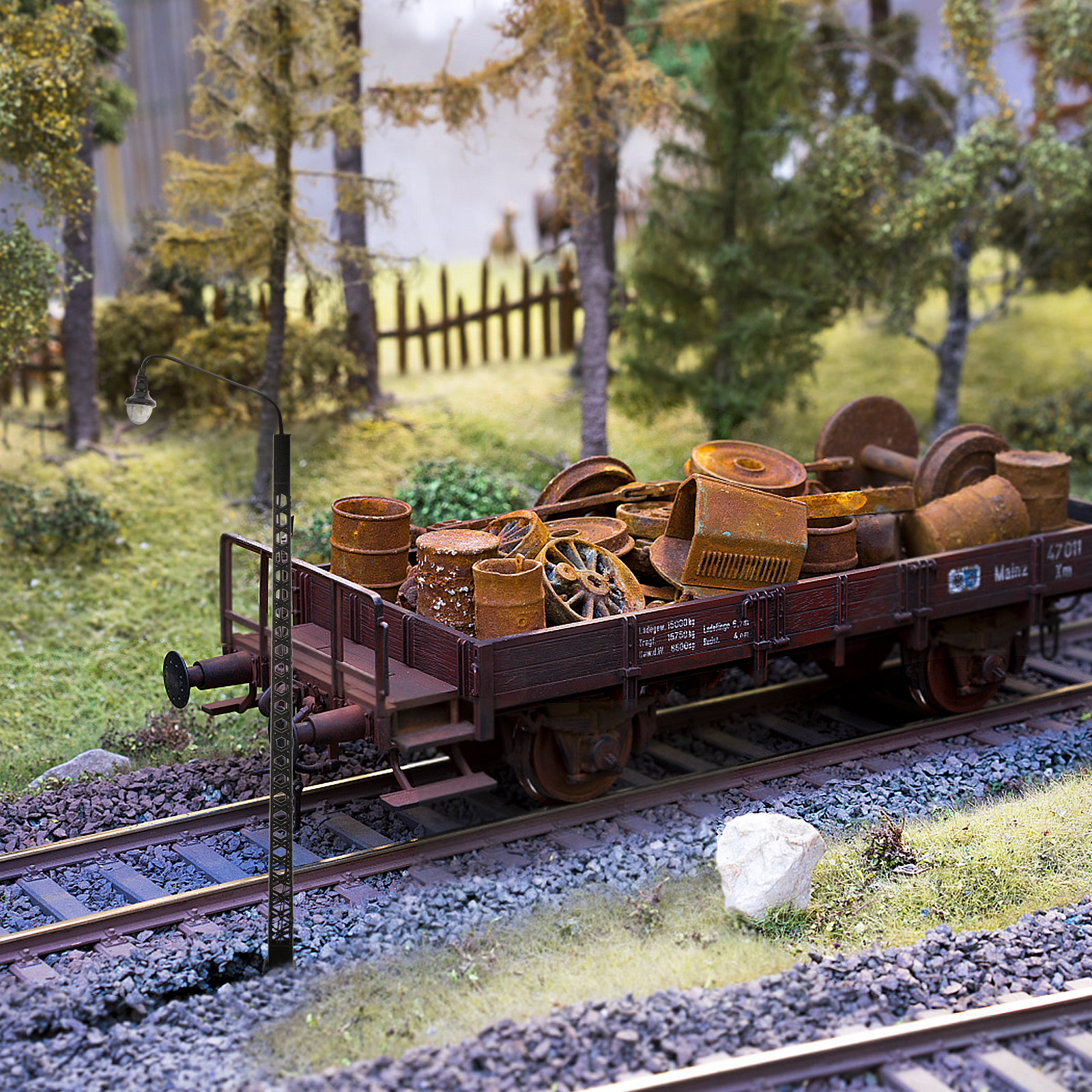 Lighting Decor House - 2Pcs Railroad Light Miniature ABS Metal