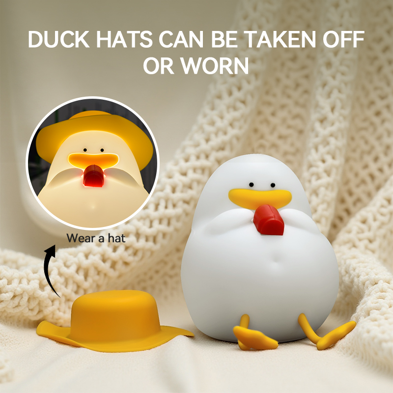 Home Lighting & Decor St Catharines On - Happy Duck Night Light,Touch-Control Bedside Lamp,Chargable