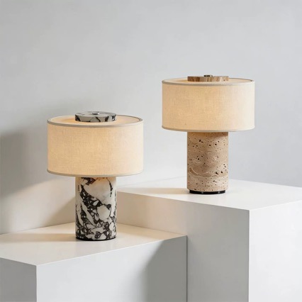 Japanese Lighting Decor - Japanese Vintage Rechargeable Marble Cloth LED