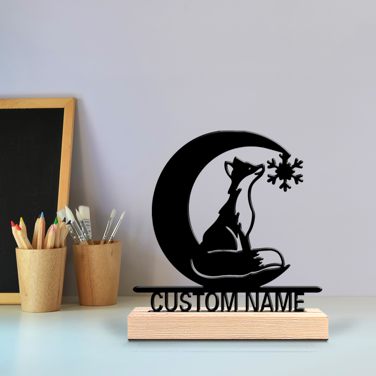Lighting Decor Wedding - 1pc Fun Personalized Custom fox Wooden
