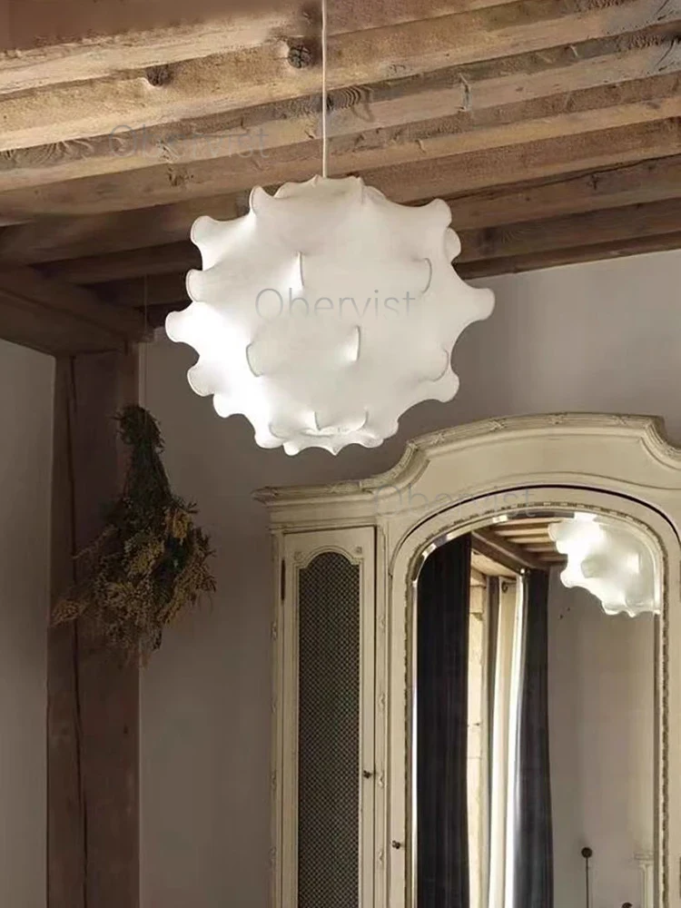 Japanese Lighting Decor - Modern Japanese Wabi Sabi Silk Pendant