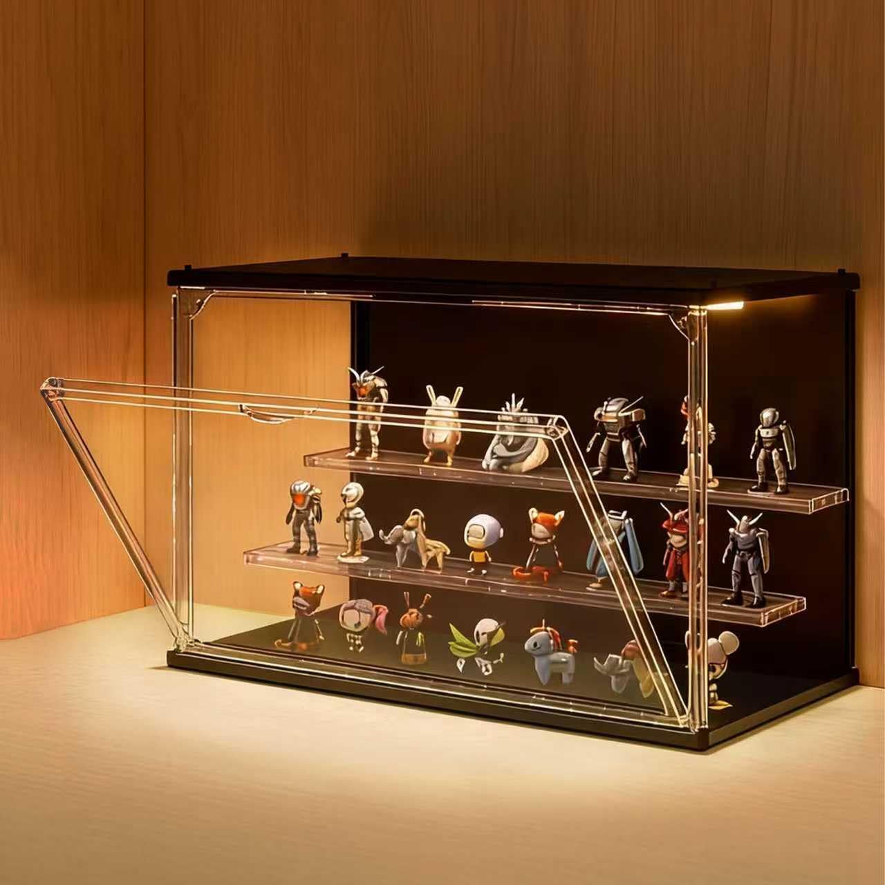 Lighting & Home Decor Studio - 3-Tier Stackable LED Display Case for