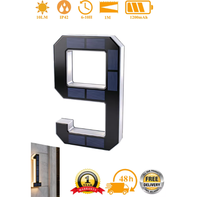 BORUiT LED olar House Number L - Lighting Decor House reseña y precio