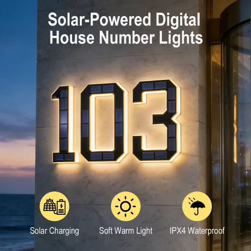 BORUiT LED olar House Number L - Lighting Decor House reseña y precio