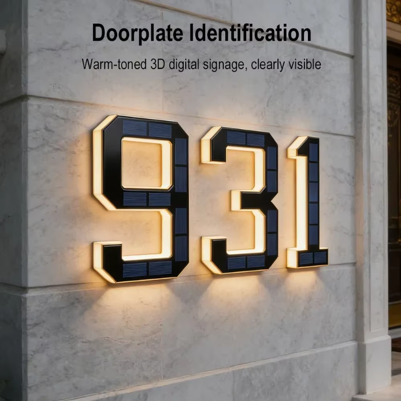 BORUiT LED olar House Number L - Lighting Decor House reseña y precio