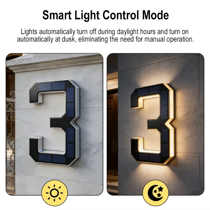 BORUiT LED olar House Number L - Lighting Decor House reseña y precio