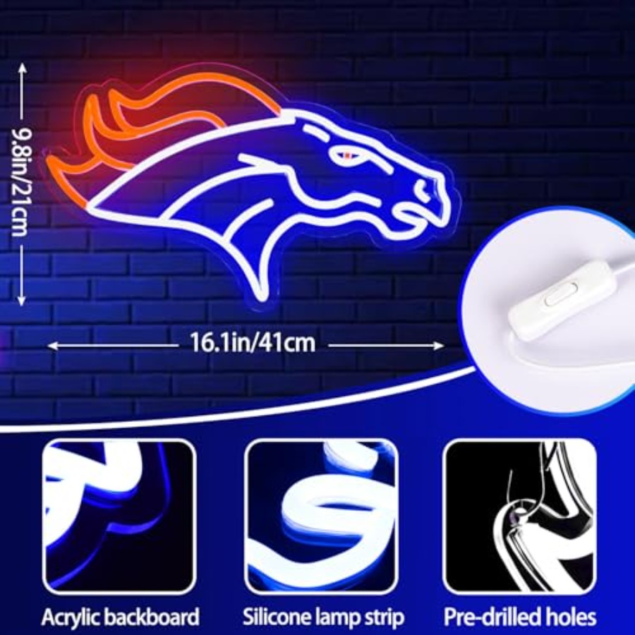 Football Neon Sign for Wall De - Garage Lighting Decor reseña y precio