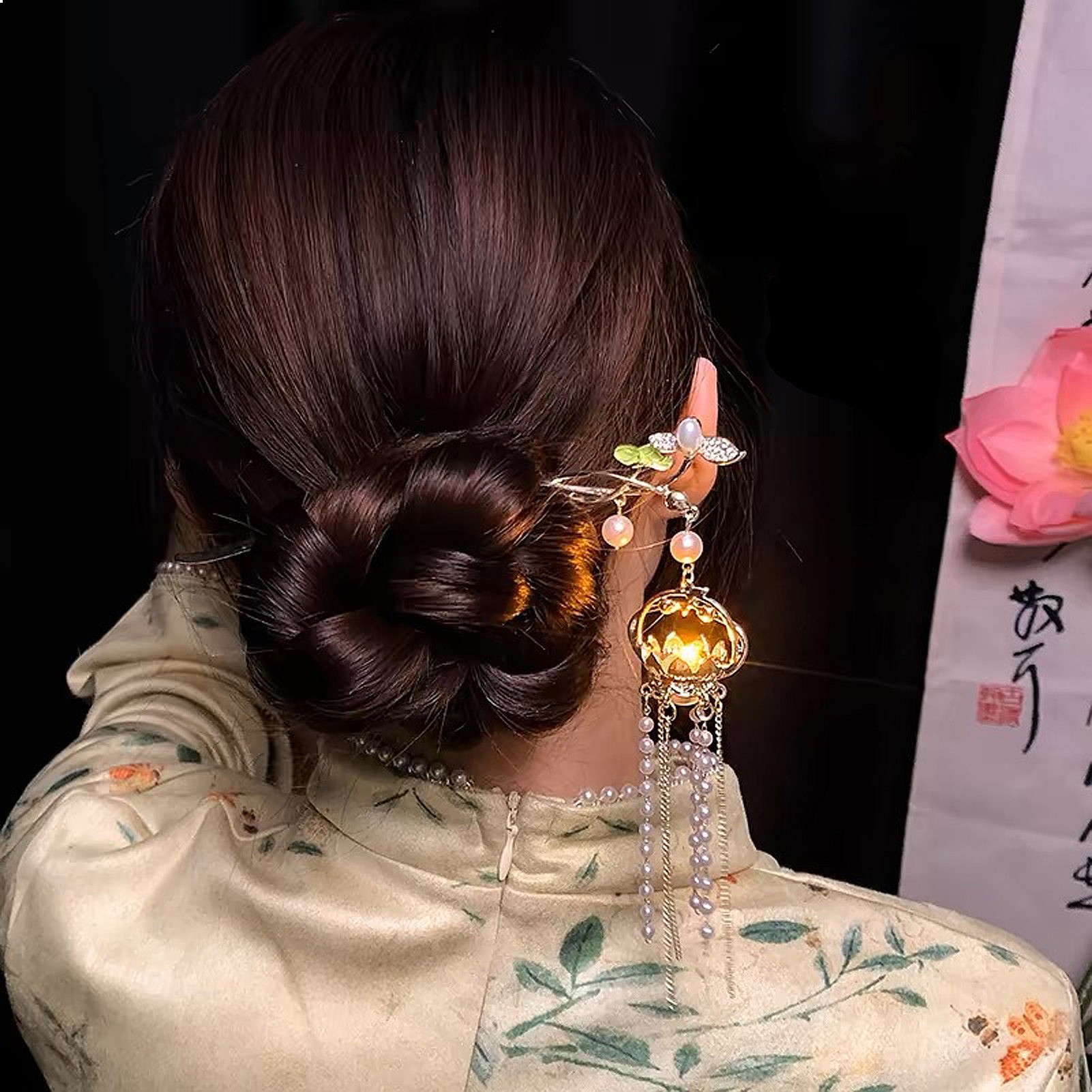 Luminous Lotus Hairpin Women C - Up Lighting Decor reseña y precio