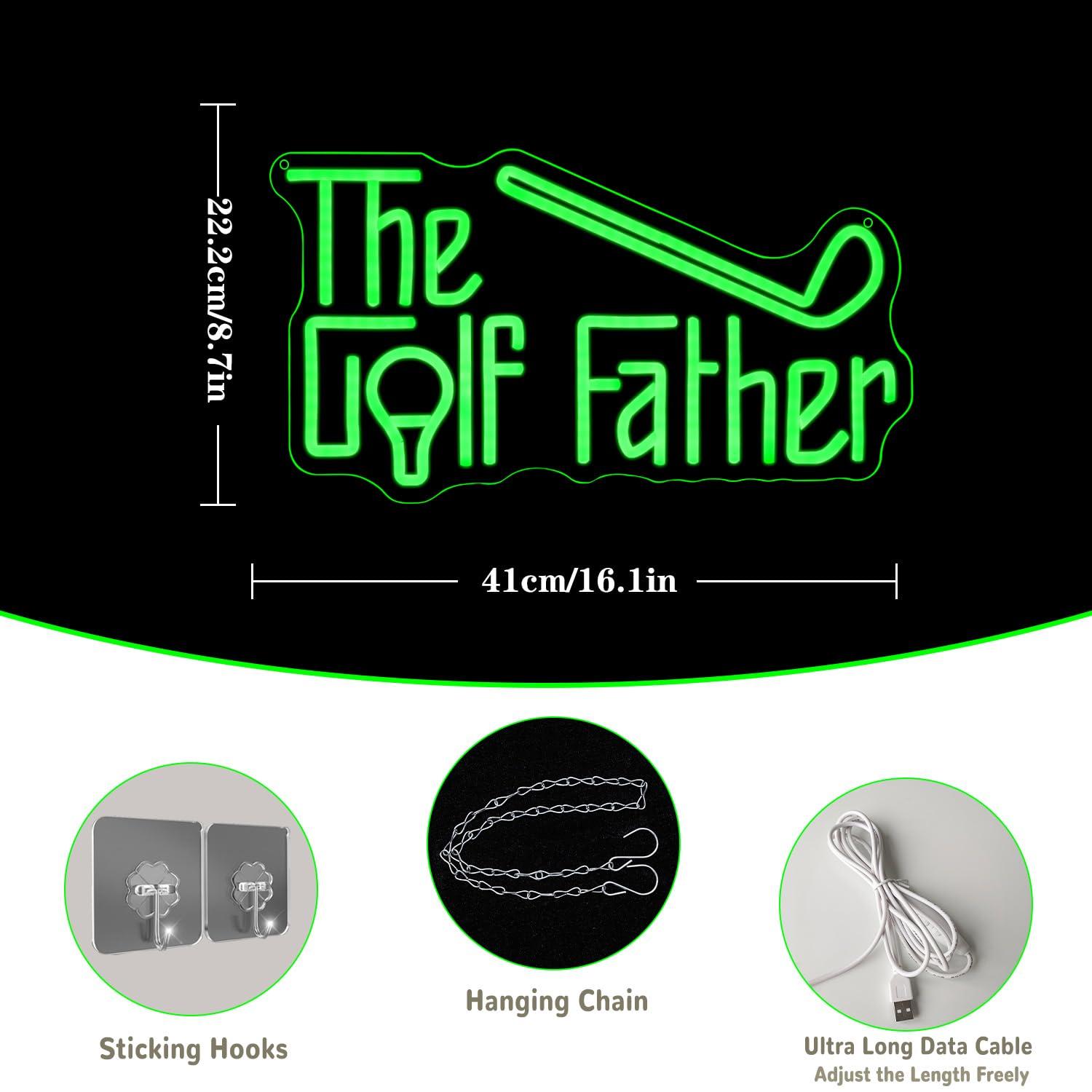 The Golf Father Neon Sign USB  - Garage Lighting Decor reseña y precio