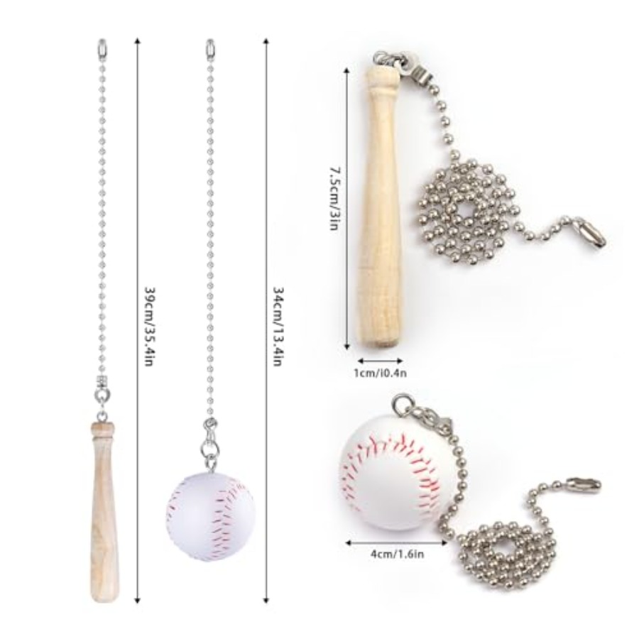 2Pcs Baseball Ceiling Fan Pull - Lighting Decor Inc reseña y precio
