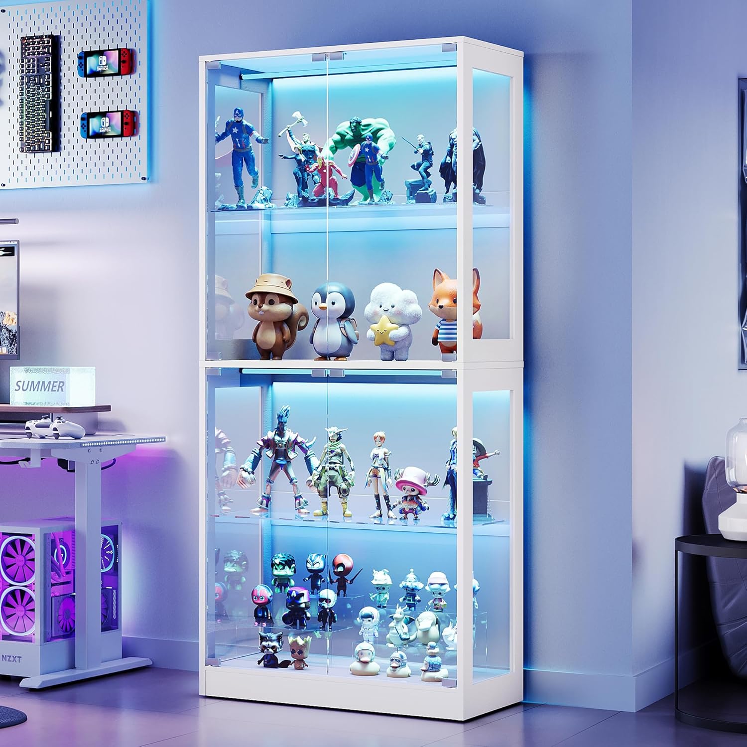 RGB Display Cabinet with Adjus - Lighting & Home Decor Studio reseña y precio