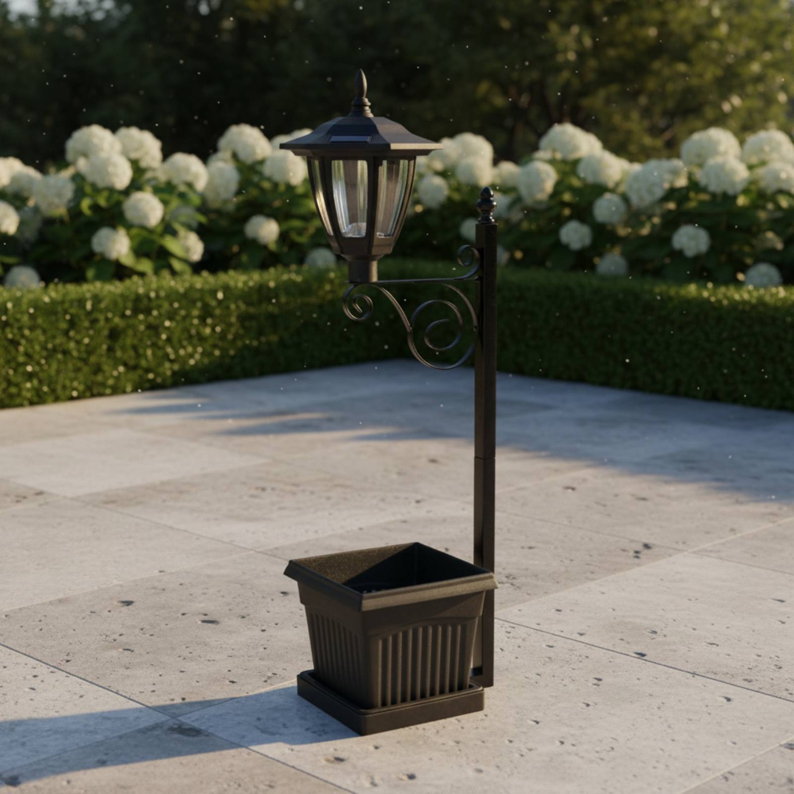 Solar Flower Pot Light Wrought - Lighting Decoration Outdoor reseña y precio
