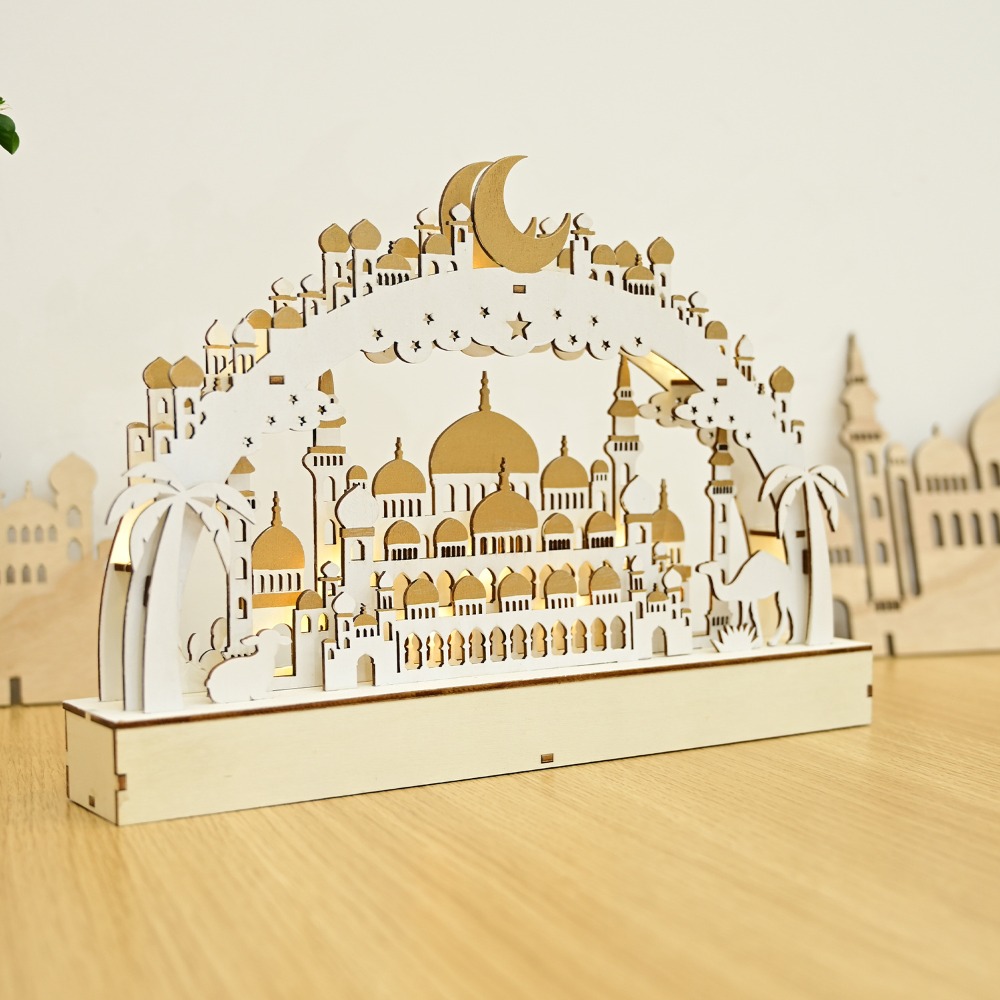 New Wooden LED Moon & Bridge L - Lighting Decor Woodbridge reseña y precio