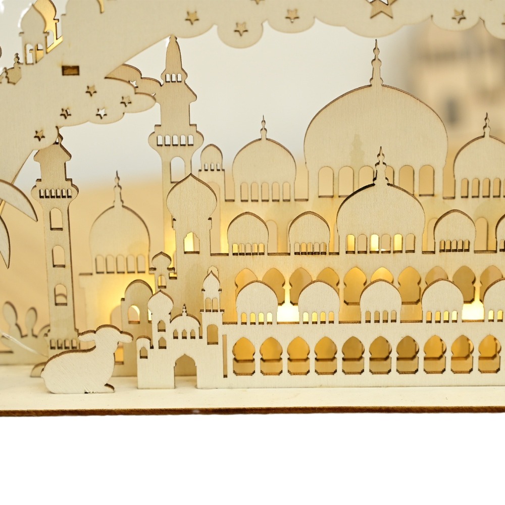 New Wooden LED Moon & Bridge L - Lighting Decor Woodbridge reseña y precio