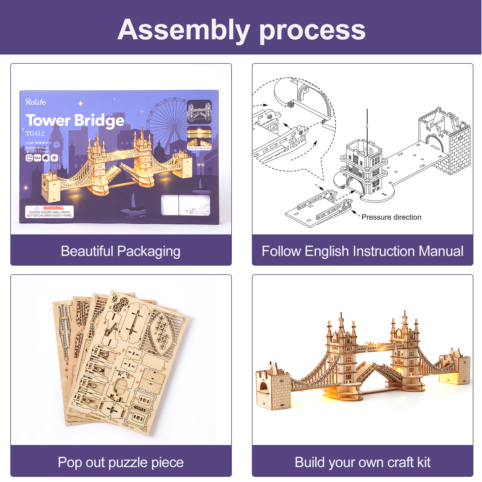 Rolife DIY Wooden 3D Puzzle To - Lighting Decor Woodbridge reseña y precio