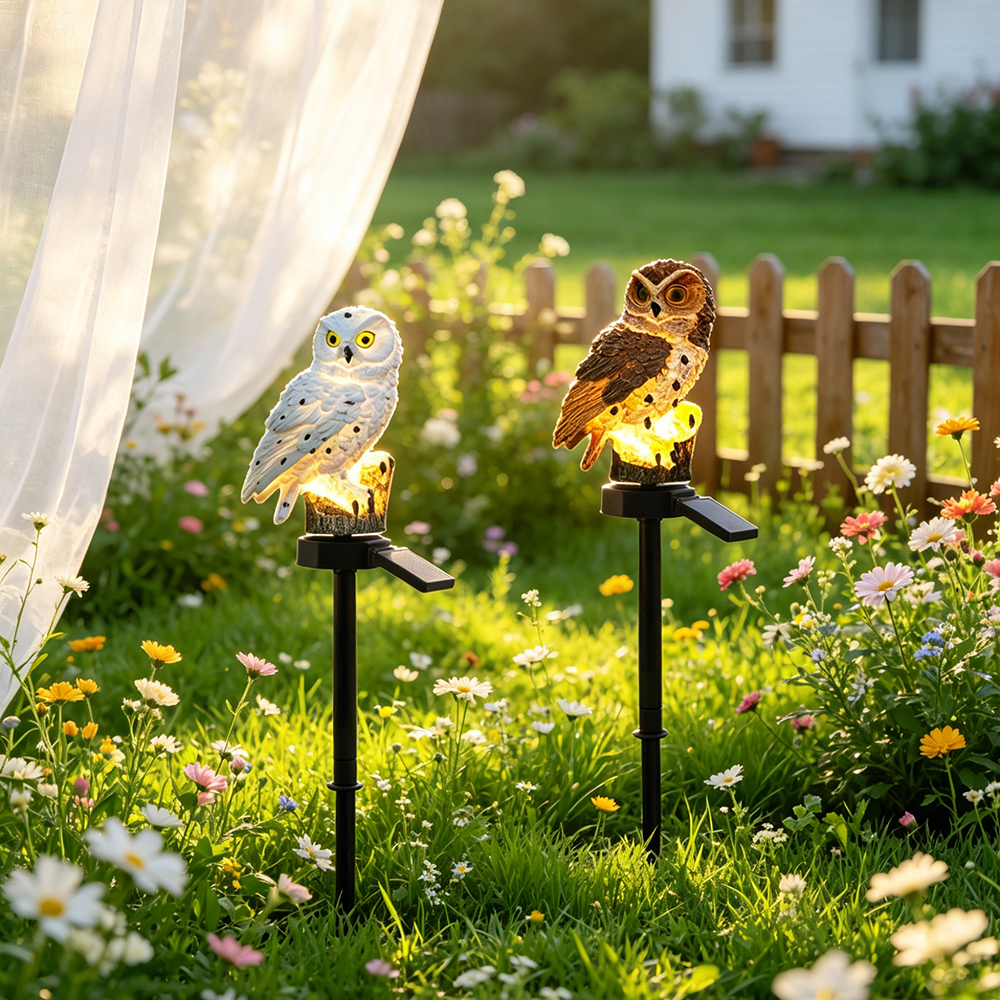 Owl Solar Light, Resin Owl Gro - Lighting Decoration Outdoor reseña y precio