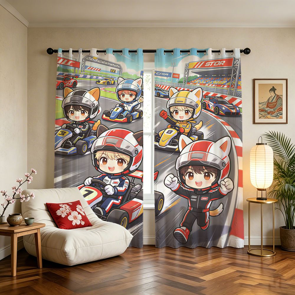 Kart Racing Cartoon Digital Pr - Decor Kart Lighting reseña y precio