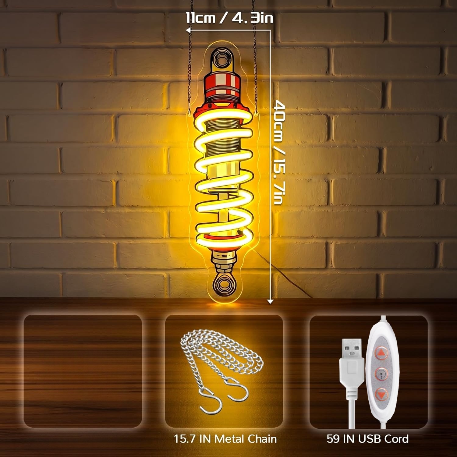 Shock Absorber LED Neon Light  - Garage Lighting Decor reseña y precio