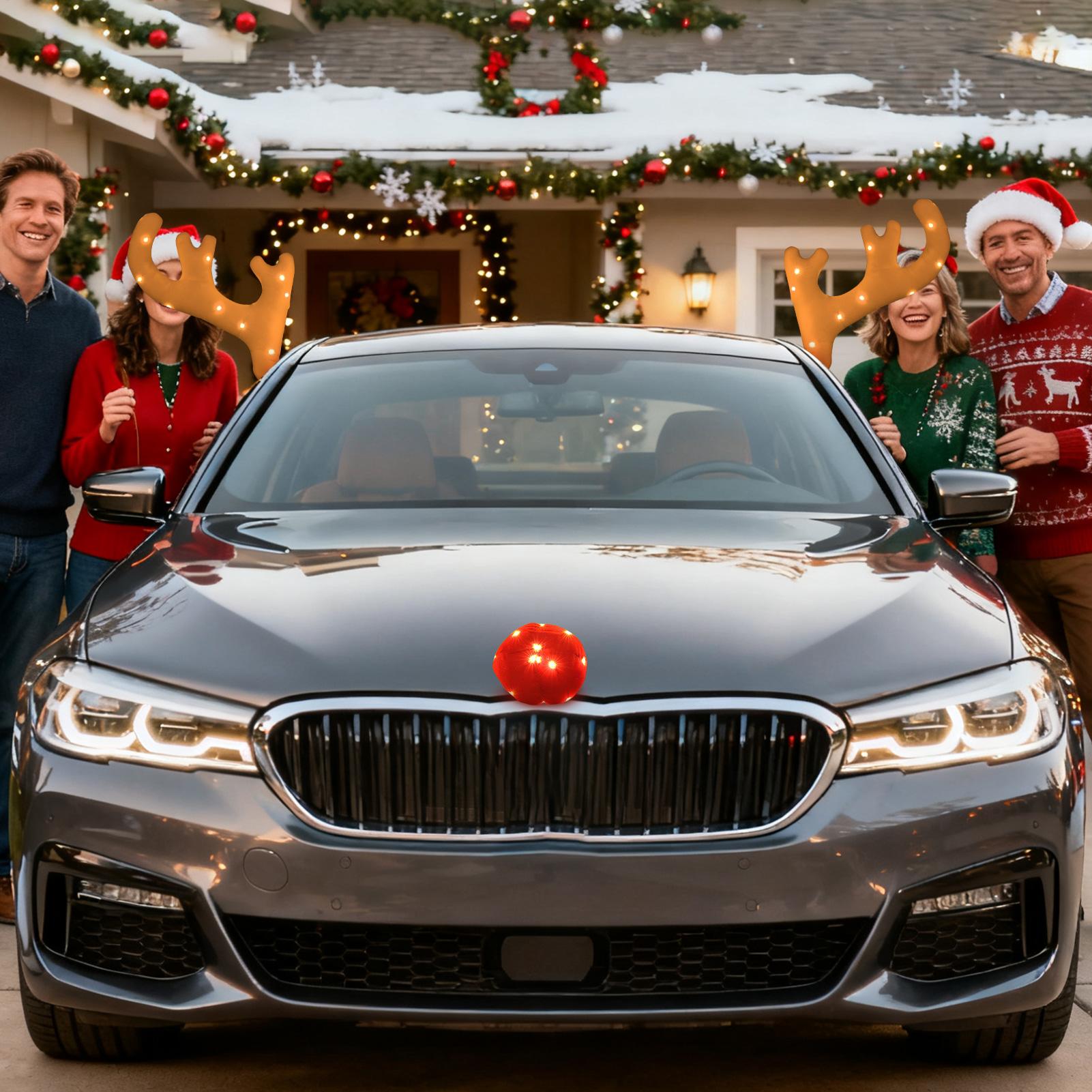 Reindeer Antlers For Cars Cute - Up Lighting Decor reseña y precio