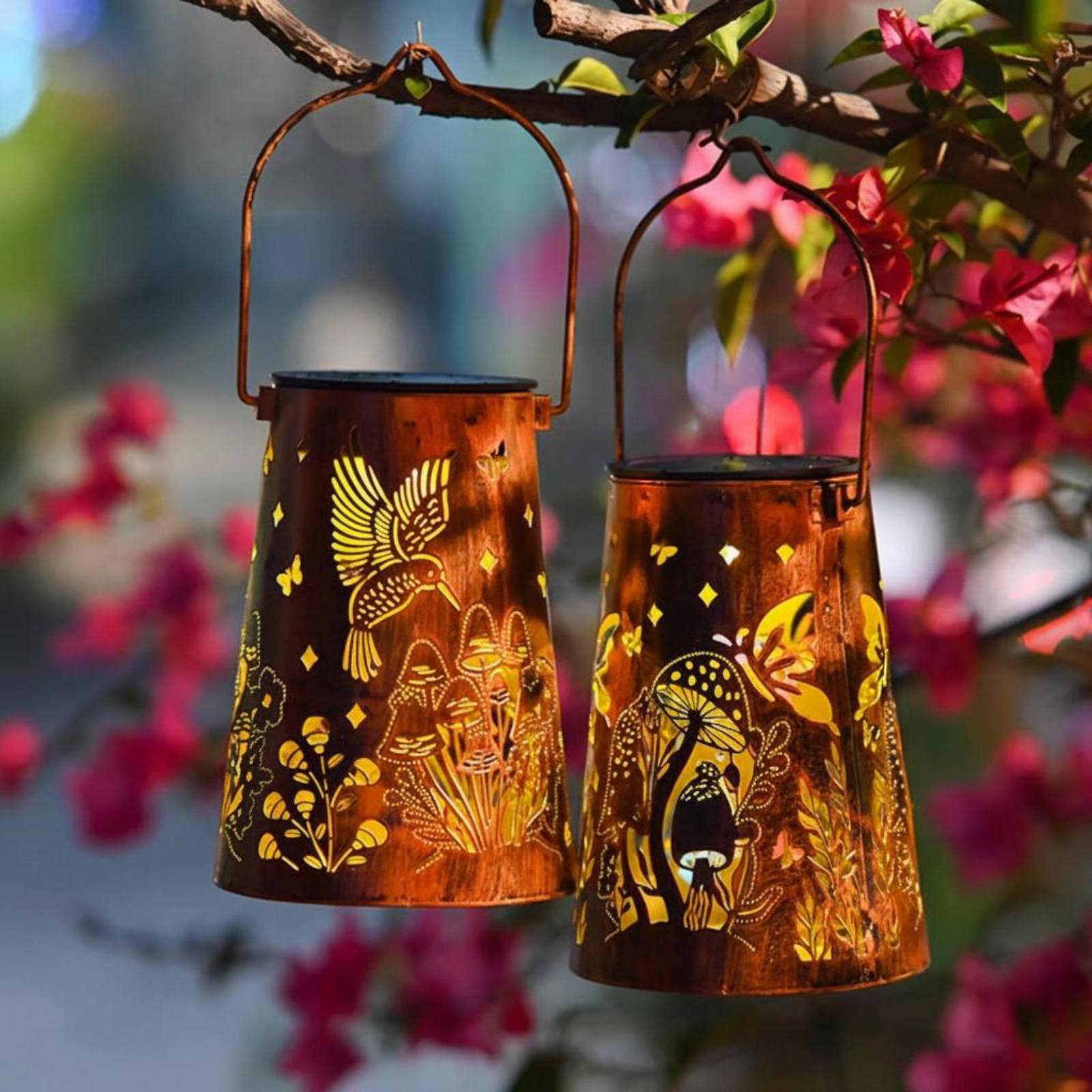 Floral Garden Lantern Pattern  - Lighting Decoration Outdoor reseña y precio