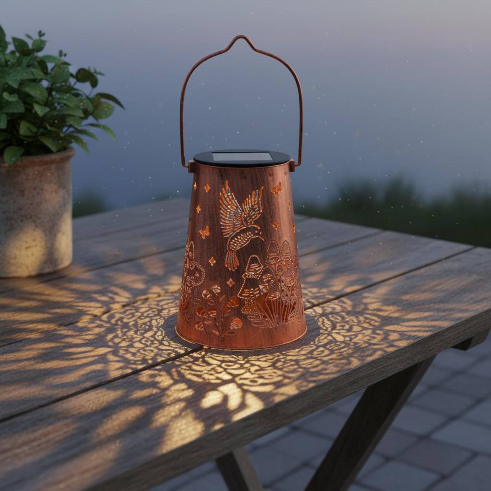 Floral Garden Lantern Pattern  - Lighting Decoration Outdoor reseña y precio