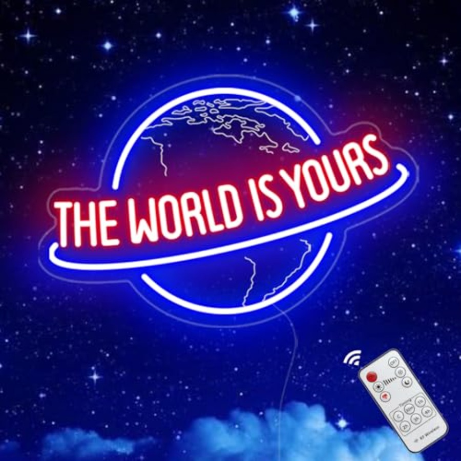 The World Is Yours Neon Sign,  - Lighting Decor Inc reseña y precio