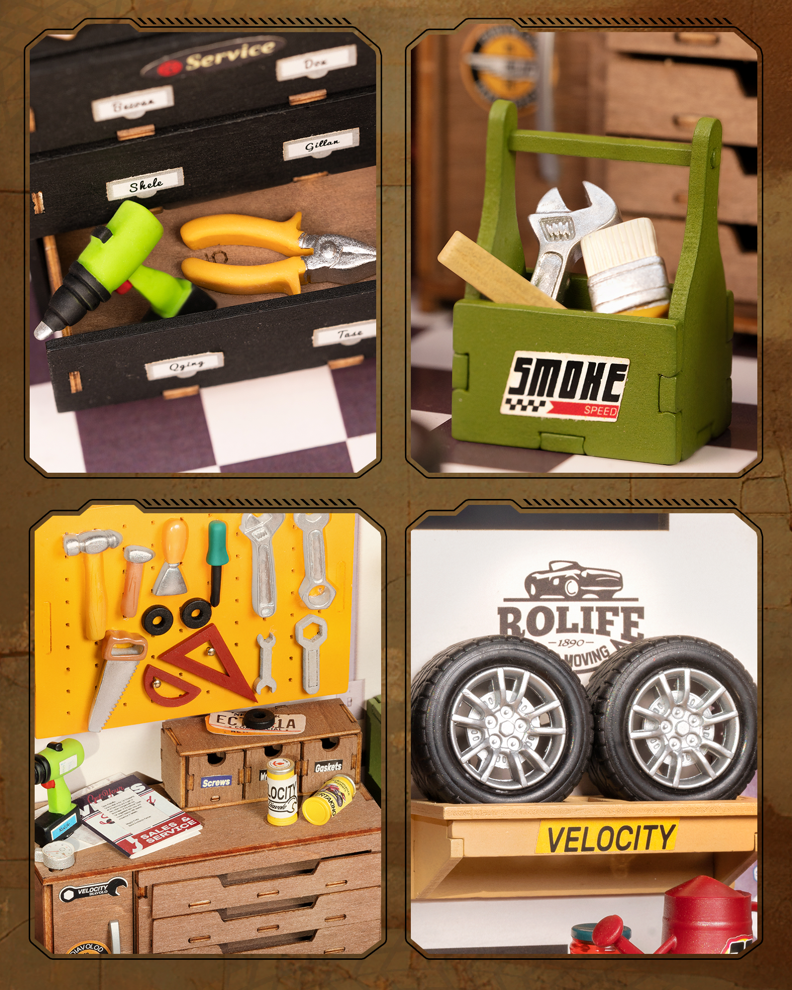 Robotime Rolife Mini Garage Wo - Garage Lighting Decor reseña y precio