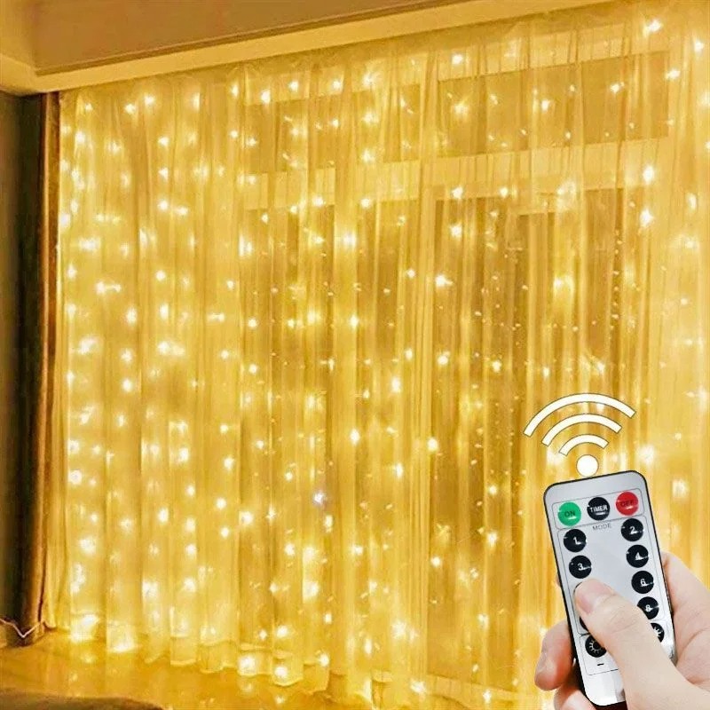 3/6/9M USB LED Curtain 8 Modes - Fairy Light Curtain reseña y precio
