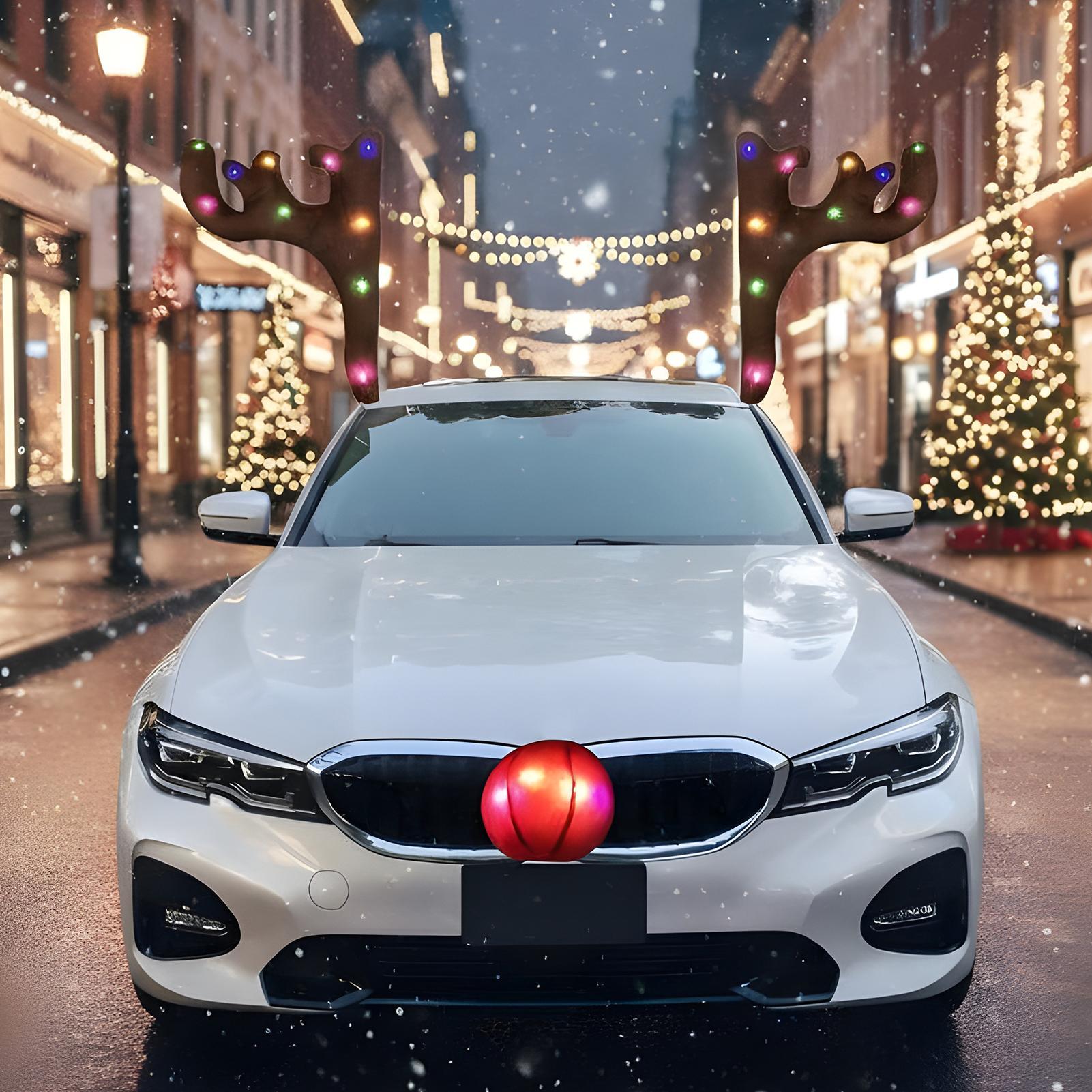 Reindeer Car Decoration Christ - Up Lighting Decor reseña y precio