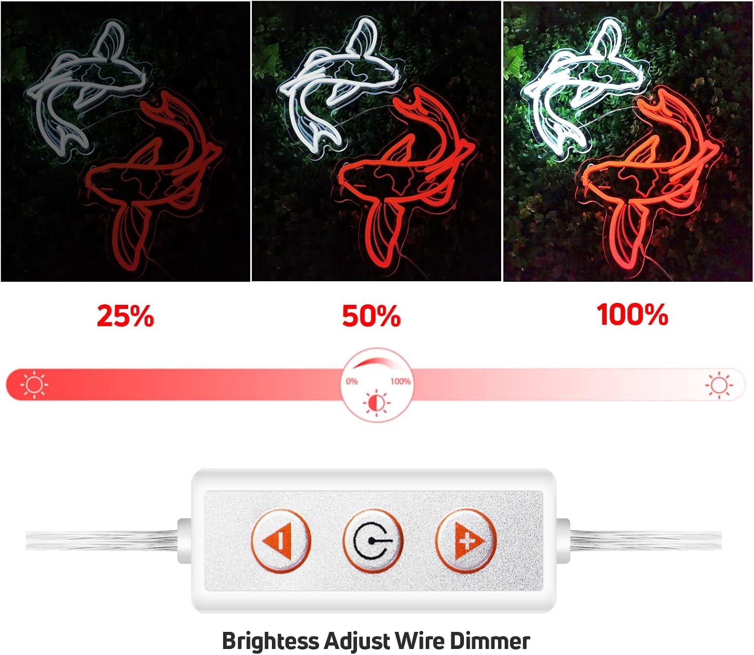 Koi Fish Neon Sign USB LED Neo - Japanese Lighting Decor reseña y precio