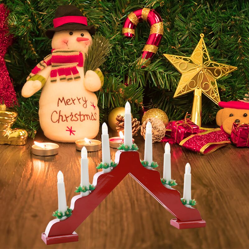 Christmas wooden candle arch l - Lighting Decor Woodbridge reseña y precio