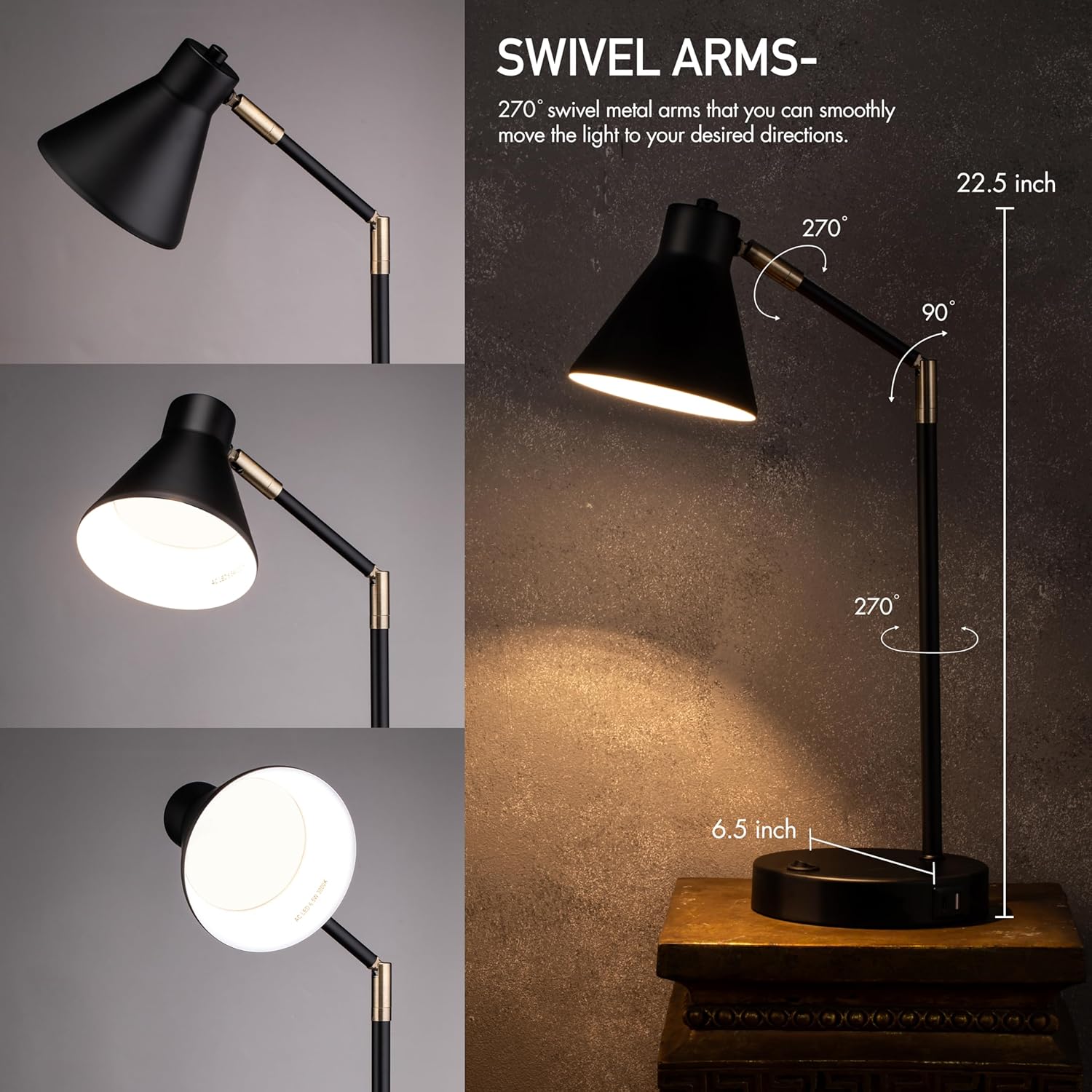 LED Desk Lamp with Dual USB Ch - Home Lighting & Decor St Catharines On reseña y precio
