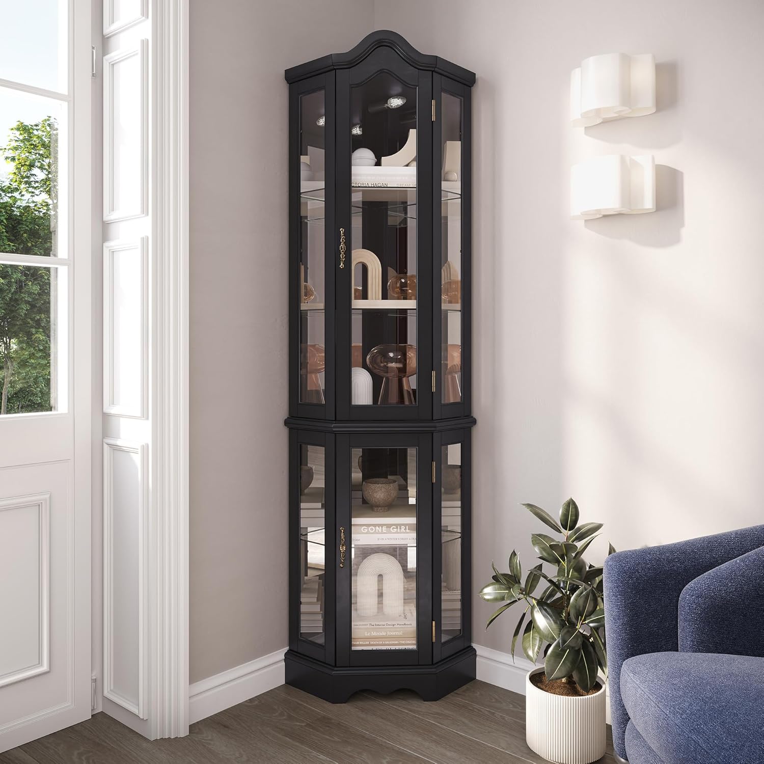 Lighted 3-Side Glass Display C - Lighting & Home Decor Studio reseña y precio