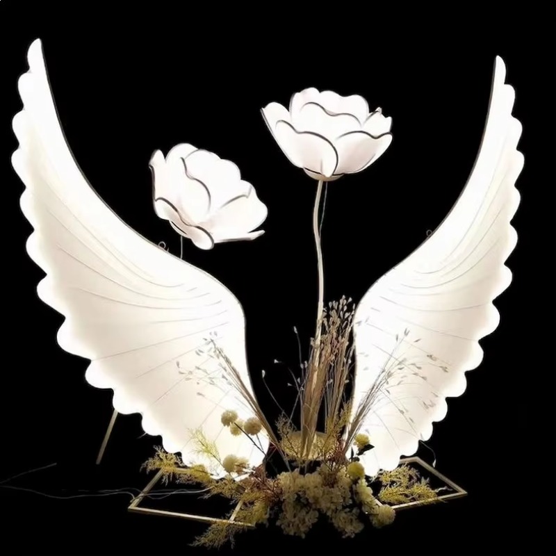 Glowing Angel Wings Light Prop - Lighting Decor Wedding reseña y precio
