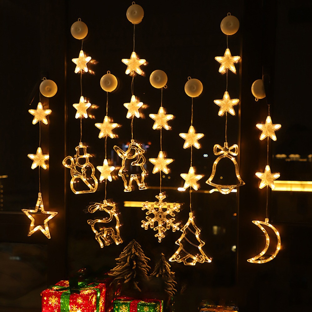 LED Christmas Sucker Light Cur - Fairy Light Curtain reseña y precio