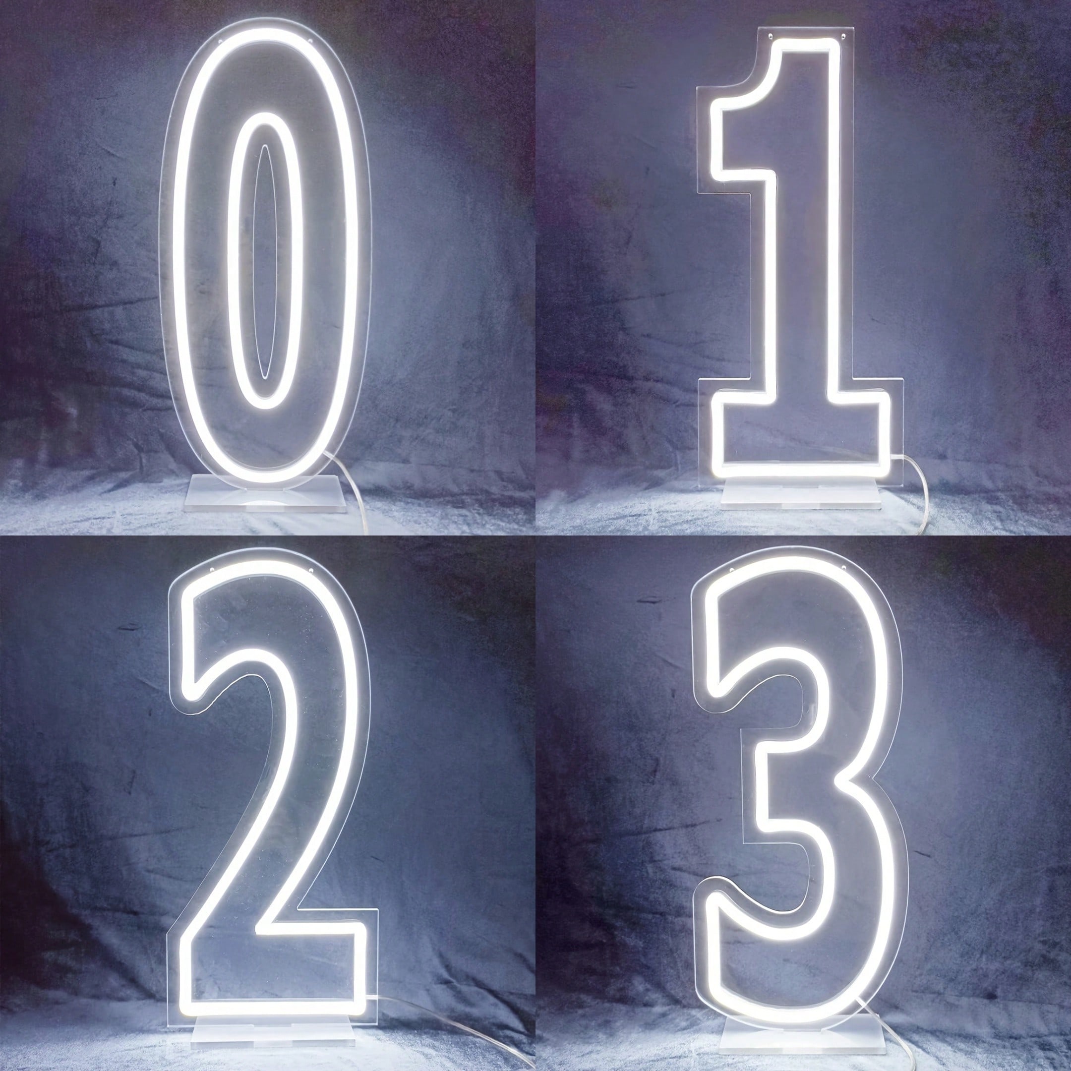 White 0-9 Single Digit LED Num - Lighting Decor Wedding reseña y precio