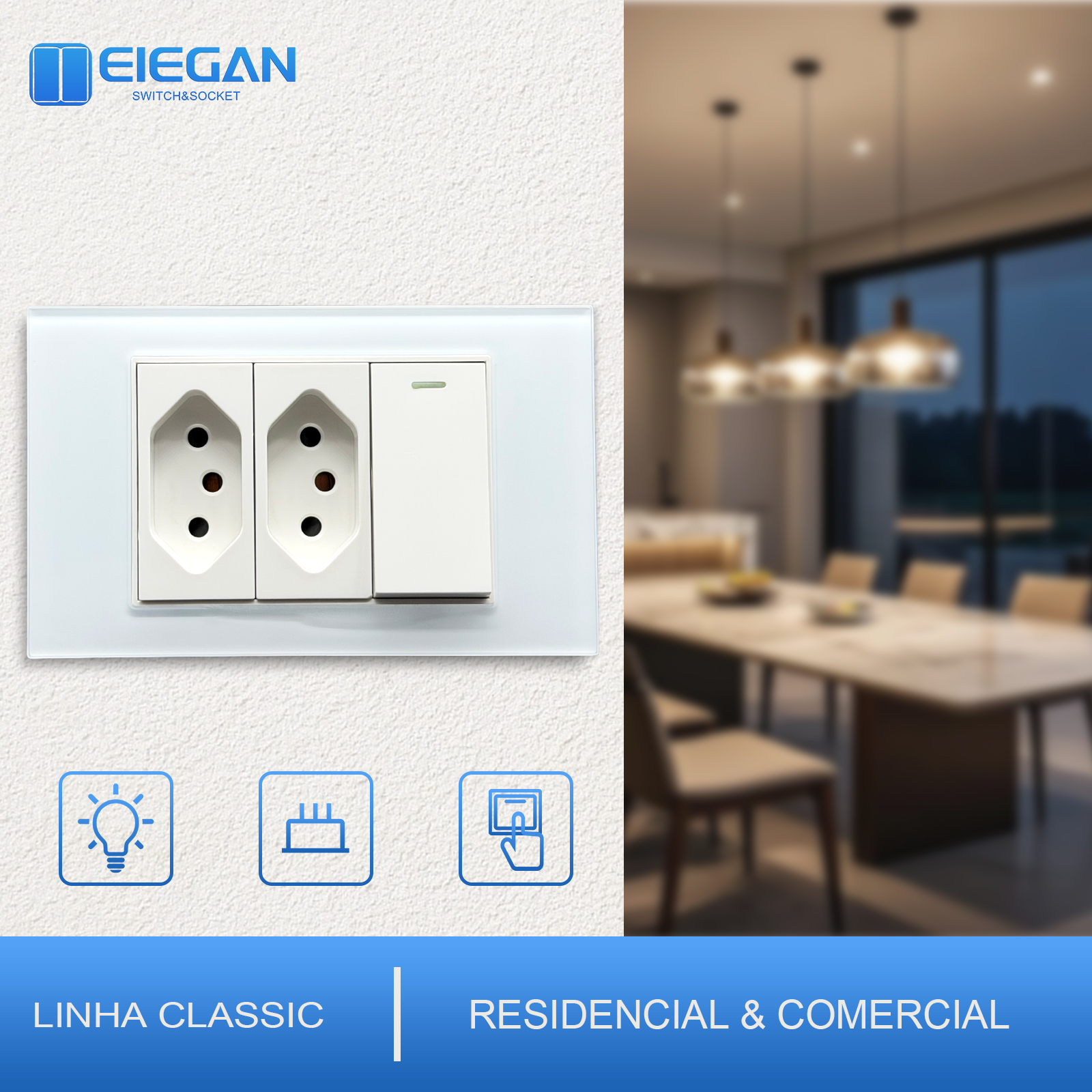 ELEGAN 118mm White Brazil Temp - Lighting Decor Inc reseña y precio