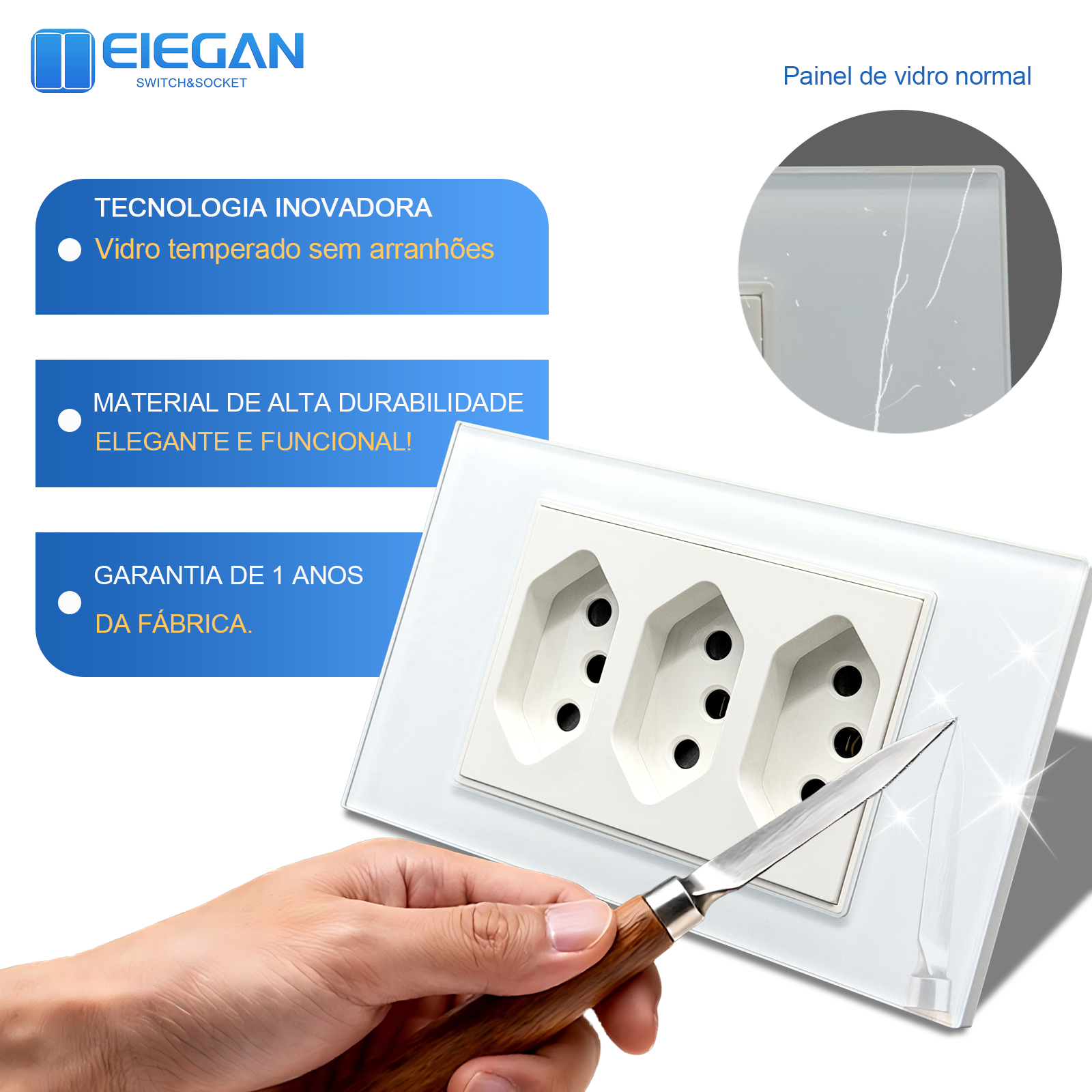 ELEGAN 118mm White Brazil Temp - Lighting Decor Inc reseña y precio