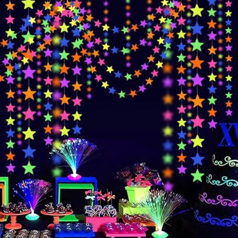 120feet UV Neon Star Hanging P - Decor Lighting & Decor Fires reseña y precio