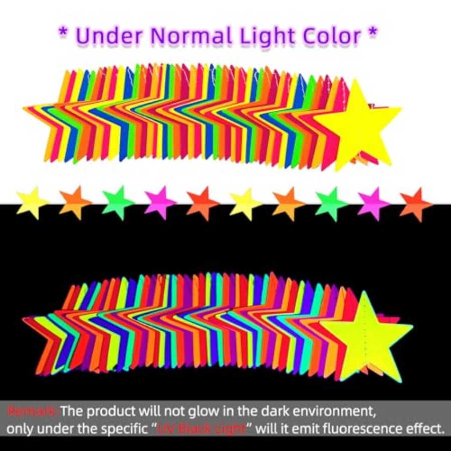 120feet UV Neon Star Hanging P - Decor Lighting & Decor Fires reseña y precio