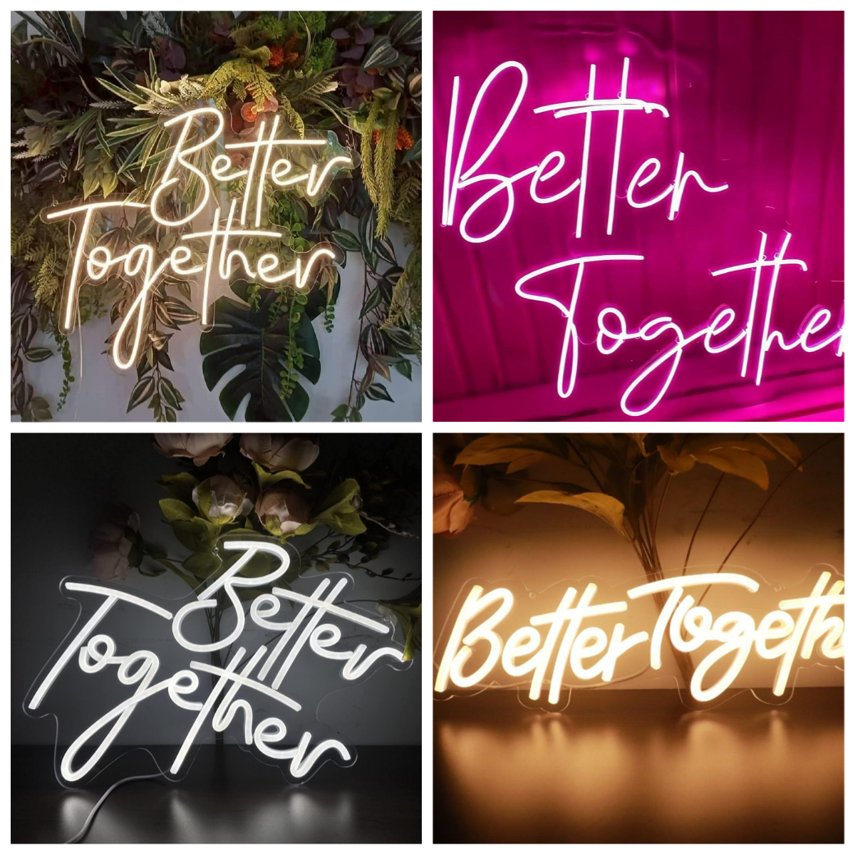 Better Together Neon Sign USB  - Lighting Decor Wedding reseña y precio