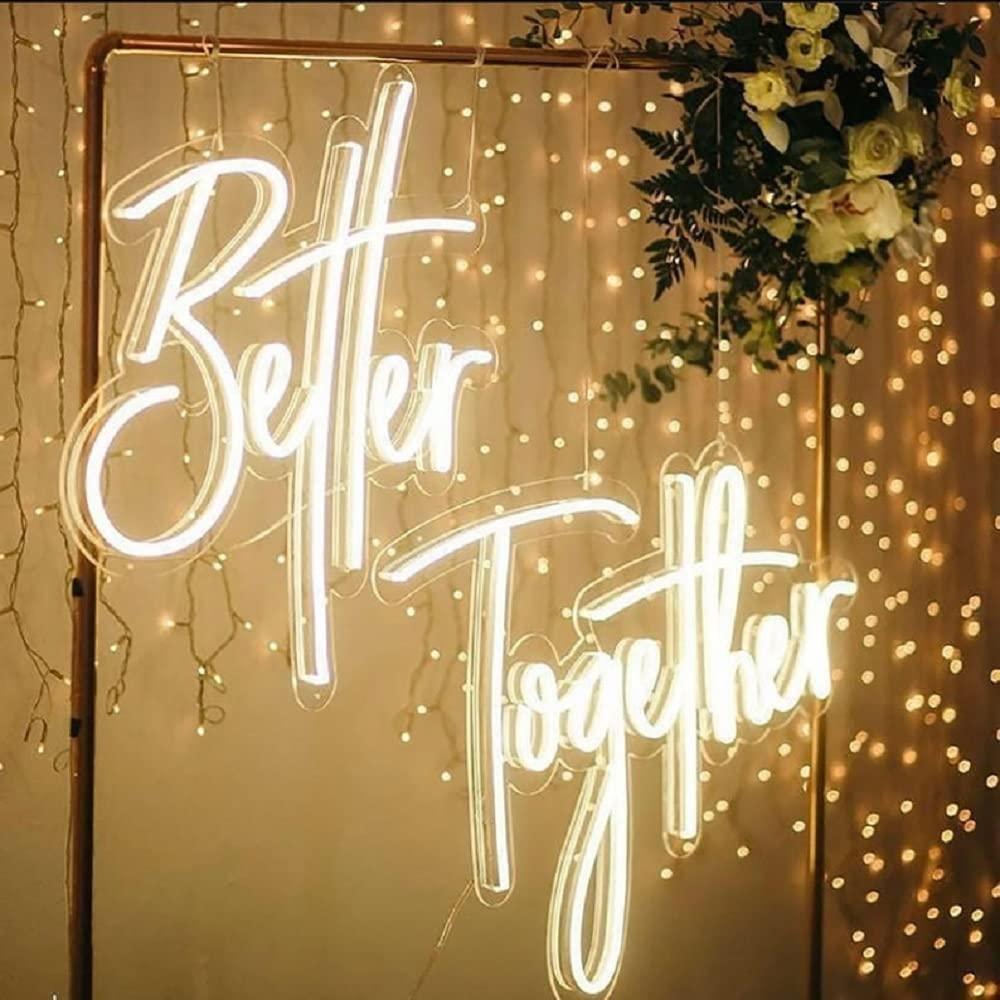 Better Together Neon Sign USB  - Lighting Decor Wedding reseña y precio