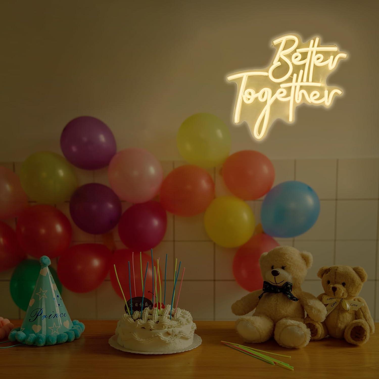 Better Together Neon Sign USB  - Lighting Decor Wedding reseña y precio