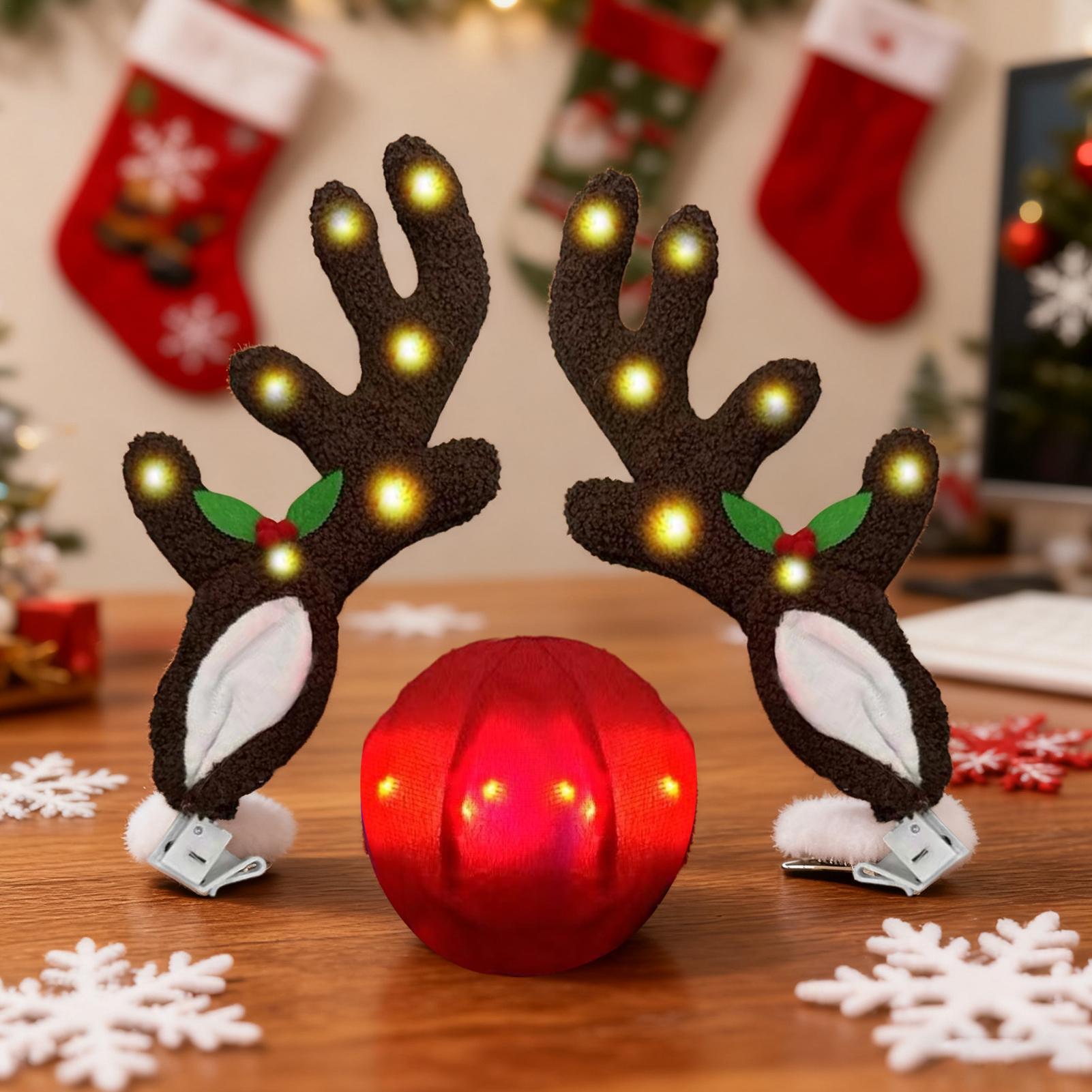 Car Reindeer Antlers Light Up  - Up Lighting Decor reseña y precio